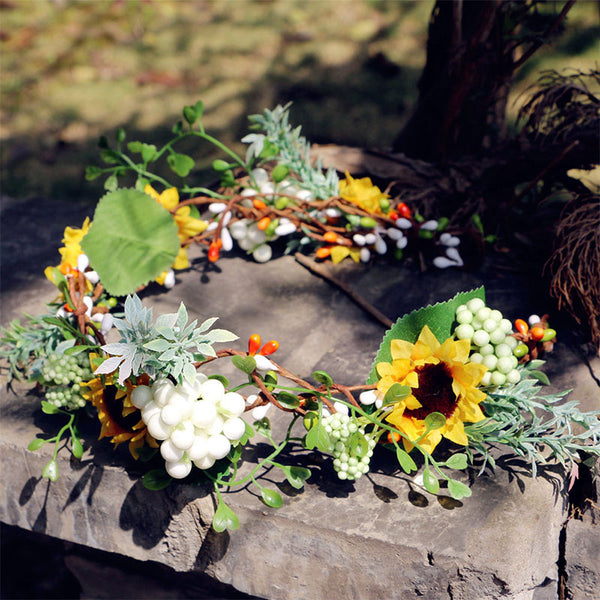 Summer Boho Travel Headwear Bridal Wreath