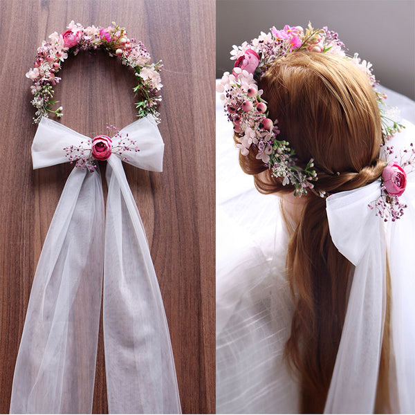 Bridal Tiara Wreath Veil Wedding Hair Accessories