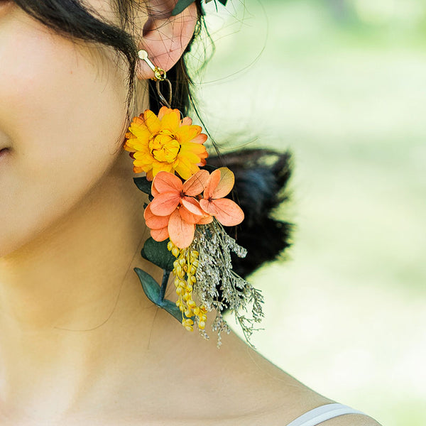 Bridal Accessories Dried Flower Ear Clip