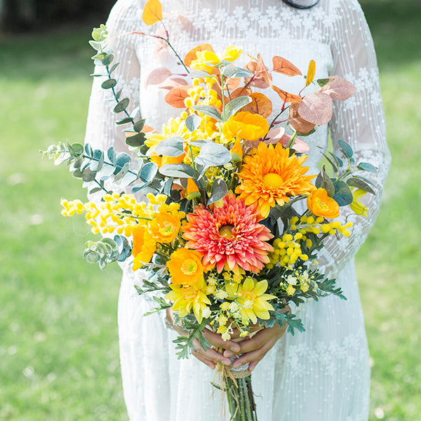 Artificial Vintage Rustic Style Wedding Flower Bridal Bouquets